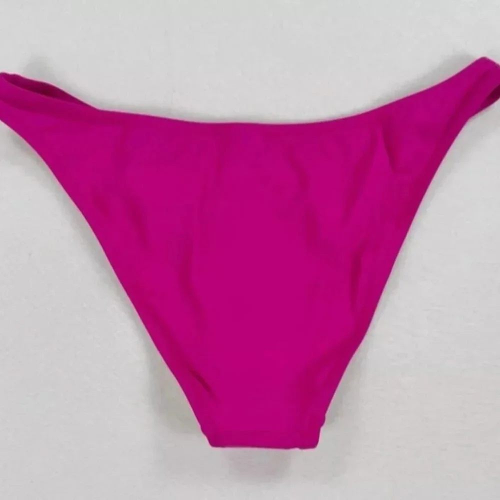 J. Crew Heritage 1989 High‎ Leg Bikini Bottom Size 3X Radiant Fuchsia Pink BP209